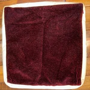 CB2 MOHAIR PILLOW PLUM 18x18